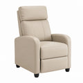 Fauteuil relax inclinable beige en cuir synthétique PU 78 x 90 x 101 cm