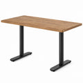 Table à manger rectangulaire décor chêne et acier noir 120 x 60 x 75 cm