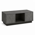 Table basse avec rangement gris foncé en panneaux de particules 100 x 60 x 45 cm