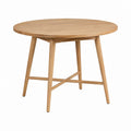 Table à manger ronde naturelle en chêne massif Ø 100 x H 75 cm