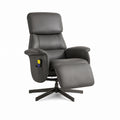 Fauteuil relax électrique inclinable gris en similicuir PU 85 x 95 x 108 cm