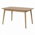 Table à manger extensible rectangulaire chêne massif naturel 120-160 x 80 x 75 cm