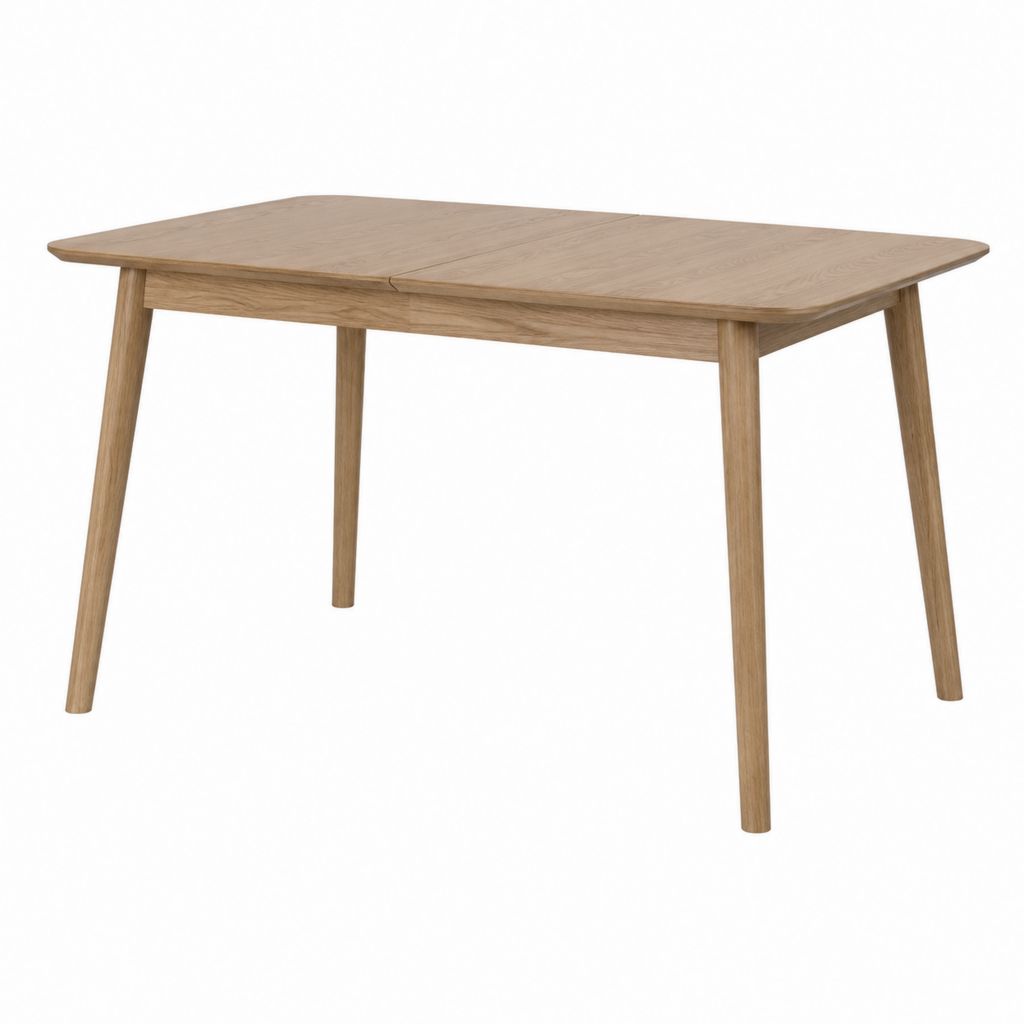 Table à manger extensible rectangulaire chêne massif naturel 120-160 x 80 x 75 cm